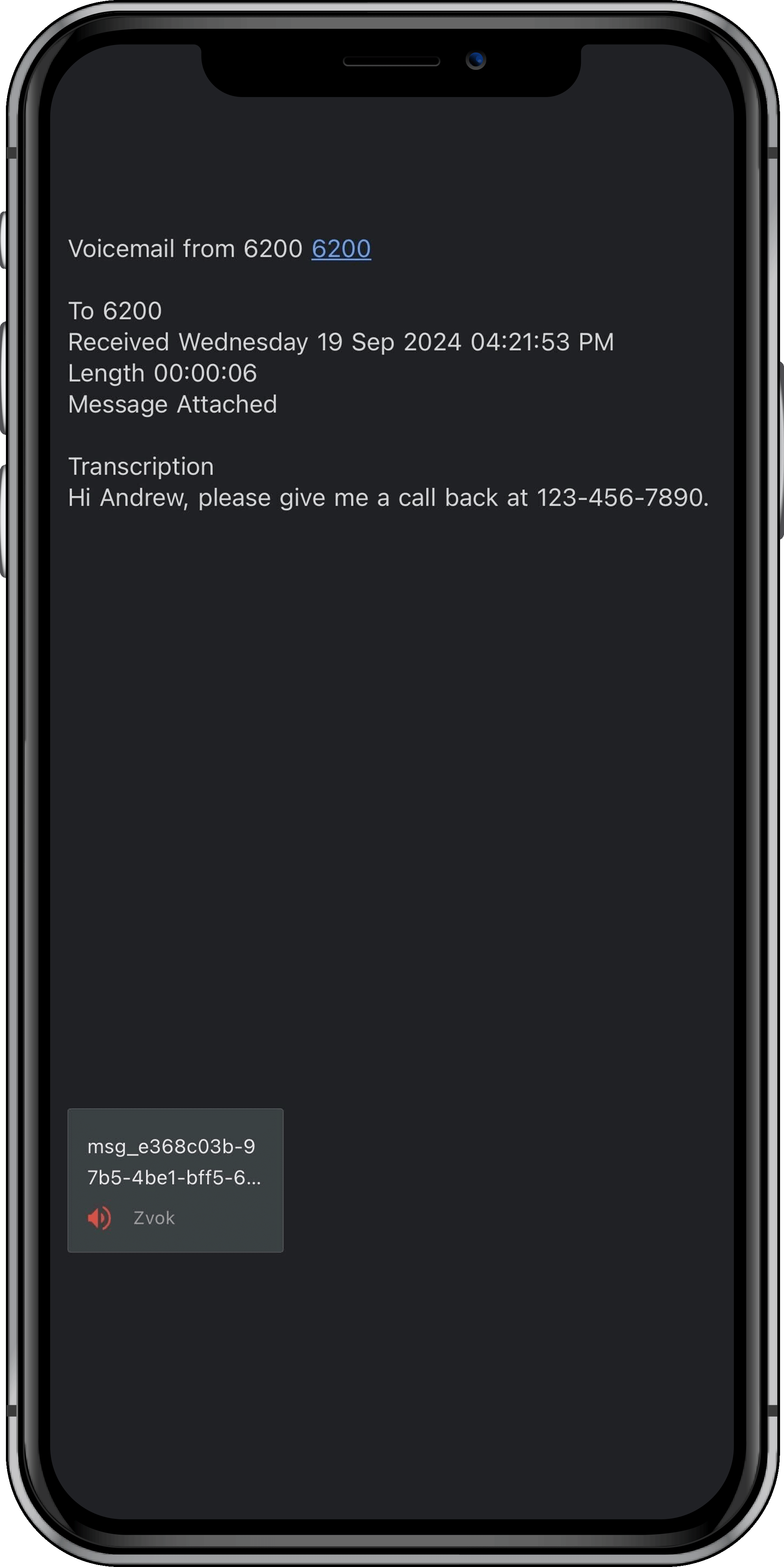 Voicemail Phone Transcription
